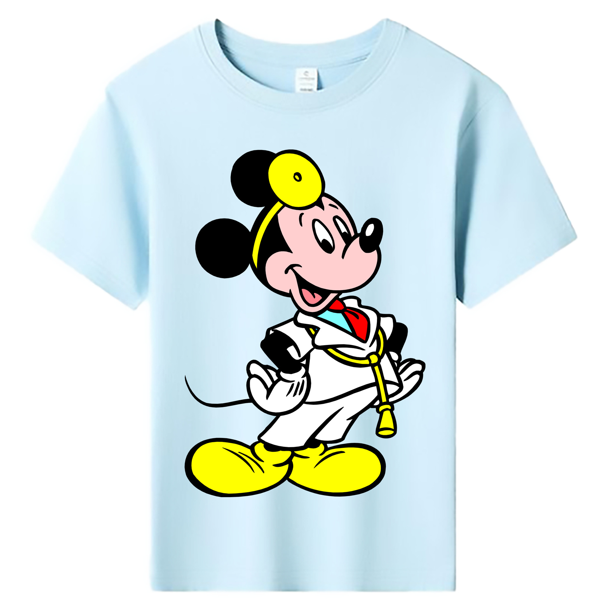 ミッキーマウス Mickey Mouse 綿100％キッズTシャツ（フロントプリント）
